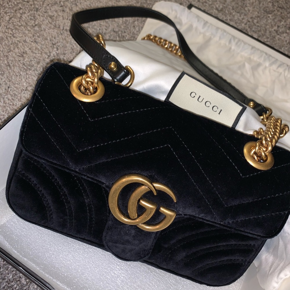 GG Marmont velvet mini bag